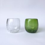 奥原硝子製造所　タルカップ ヒビ - 緑