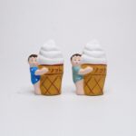 コヨリ人形　ソフトクリームボーイ - 水玉