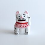 弓野人形　招き白猫