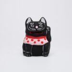 弓野人形　招き黒猫