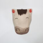 蔵六面工房　かわらけ面／午