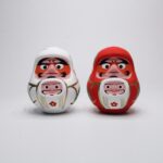 民芸工房がくなん　親子だるま／大 - 赤
