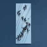かまわぬ　あやかしてぬぐい／狐の嫁入り 空色